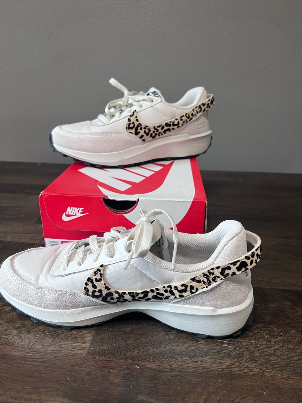 Nike Women’s Waffle Debut with Leopard-Print Swoosh